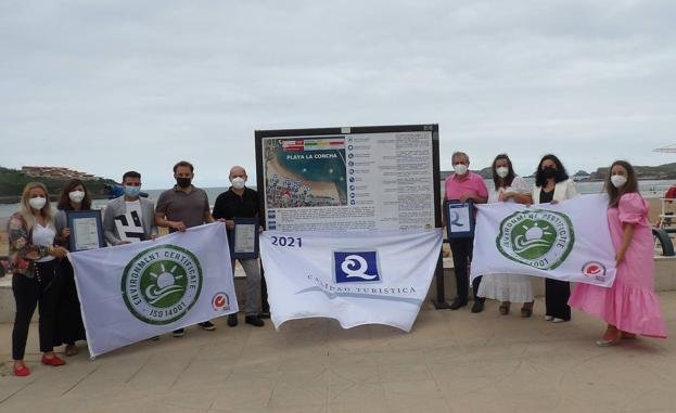 GCT y el Ayuntamiento de Suances consiguen el sello de la Q de Calidad Turística (calidad internacional UNE-ISO 13009) para la playa de La Concha de Suances